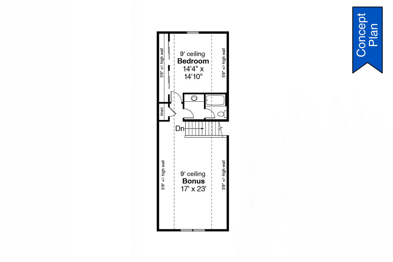 Secondary Image - Farmhouse House Plan - Tacoma 31-140 - 2nd Floor Plan 