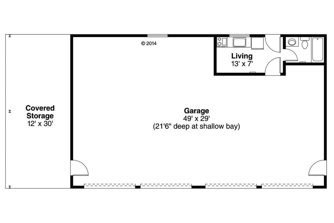 Traditional House Plan - Garage 20-151 - 1st Floor Plan 