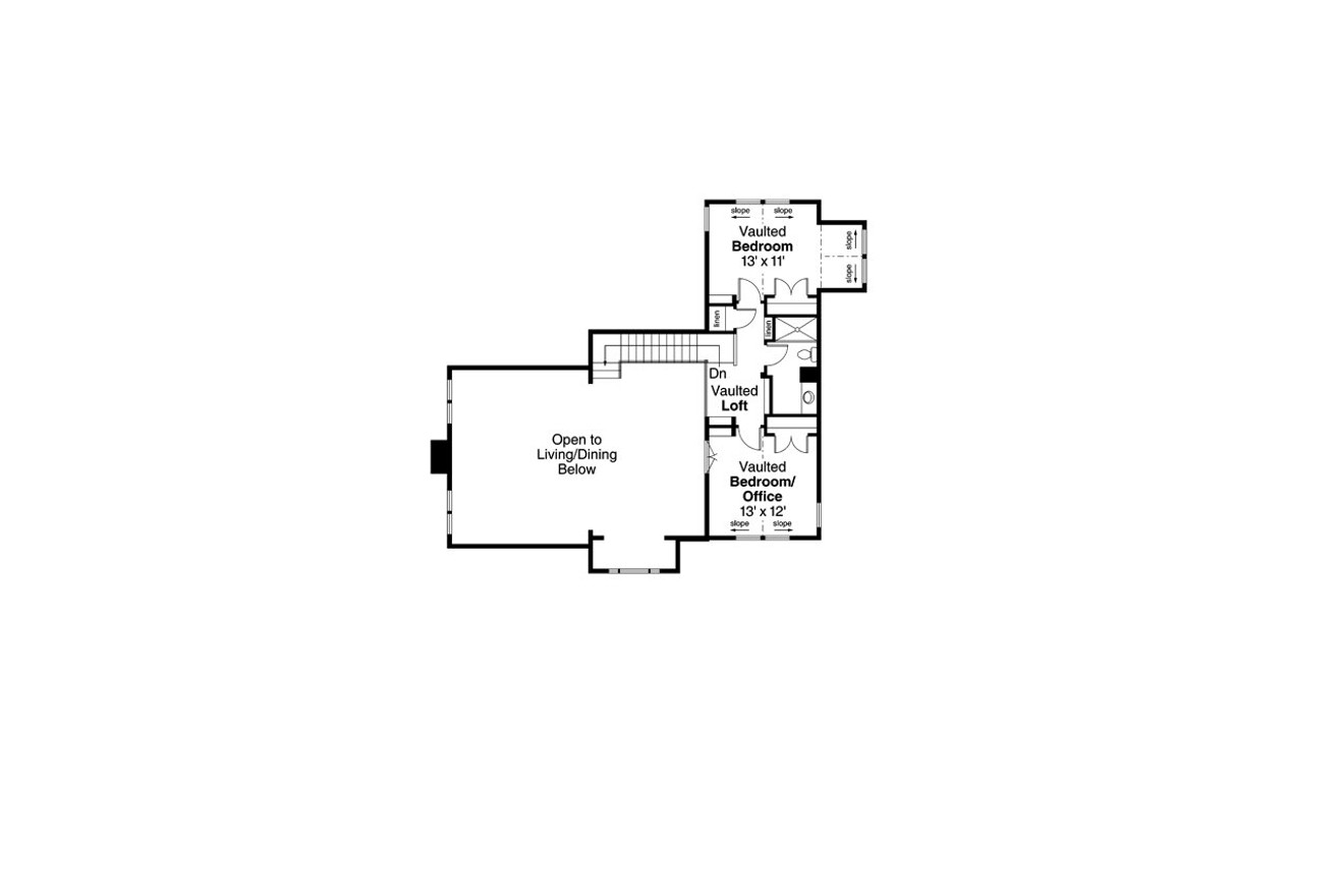 Secondary Image - Craftsman House Plan - Meriweather 30-502 - 2nd Floor Plan 