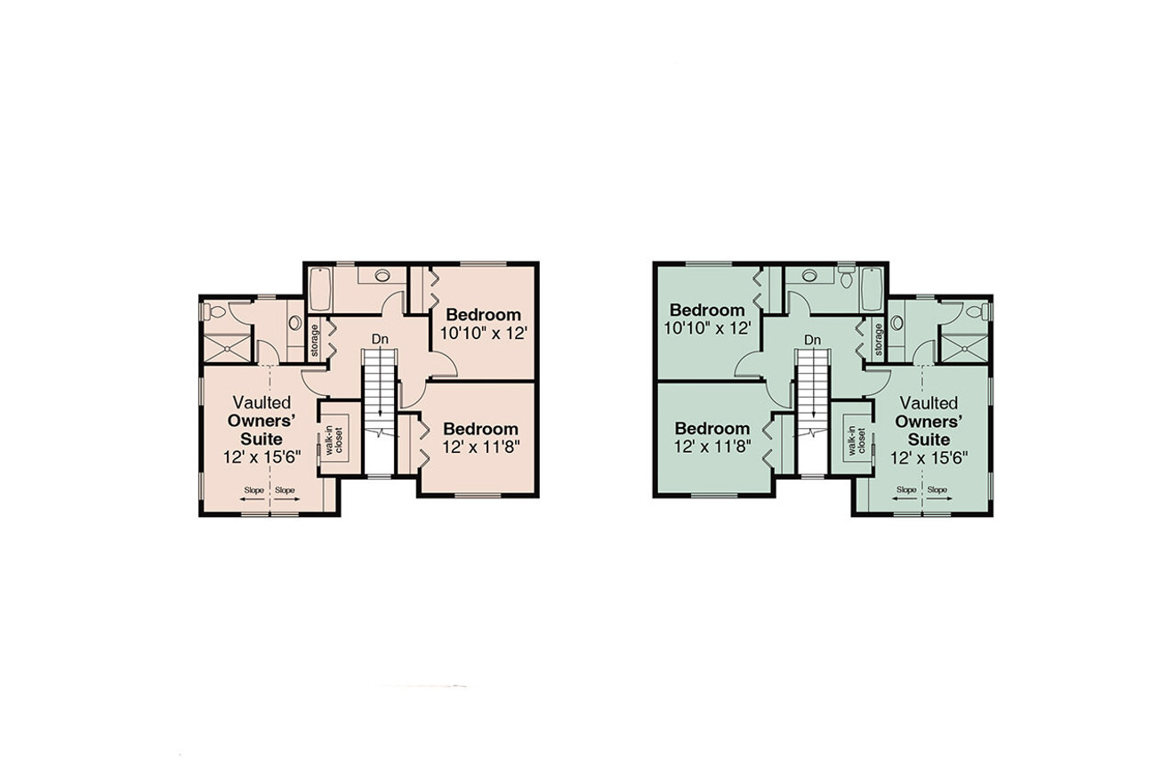 Secondary Image - Craftsman House Plan - Artondale 60-059 - 2nd Floor Plan 