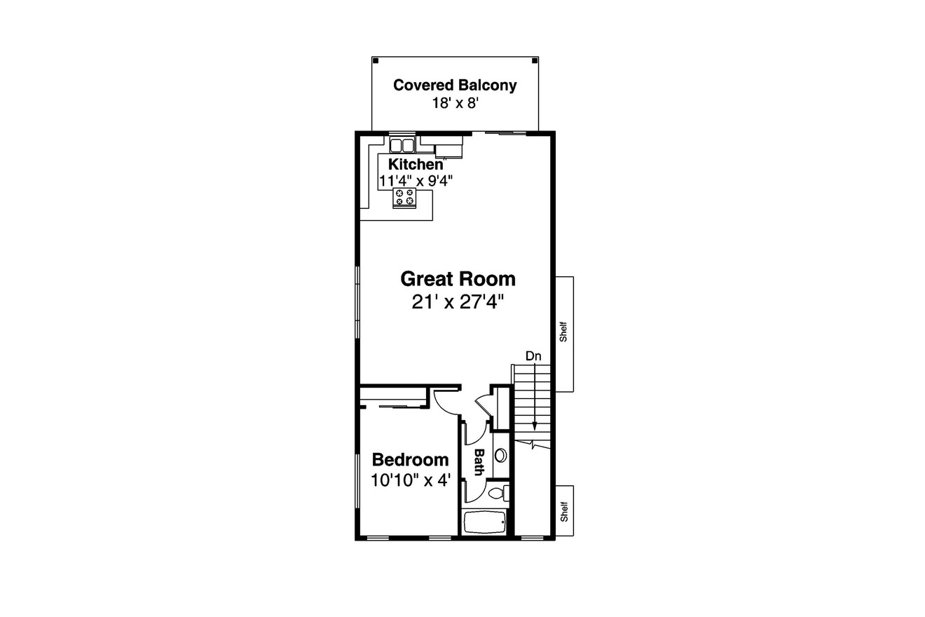 Secondary Image - Craftsman House Plan - Garage 20-268 - 2nd Floor Plan 
