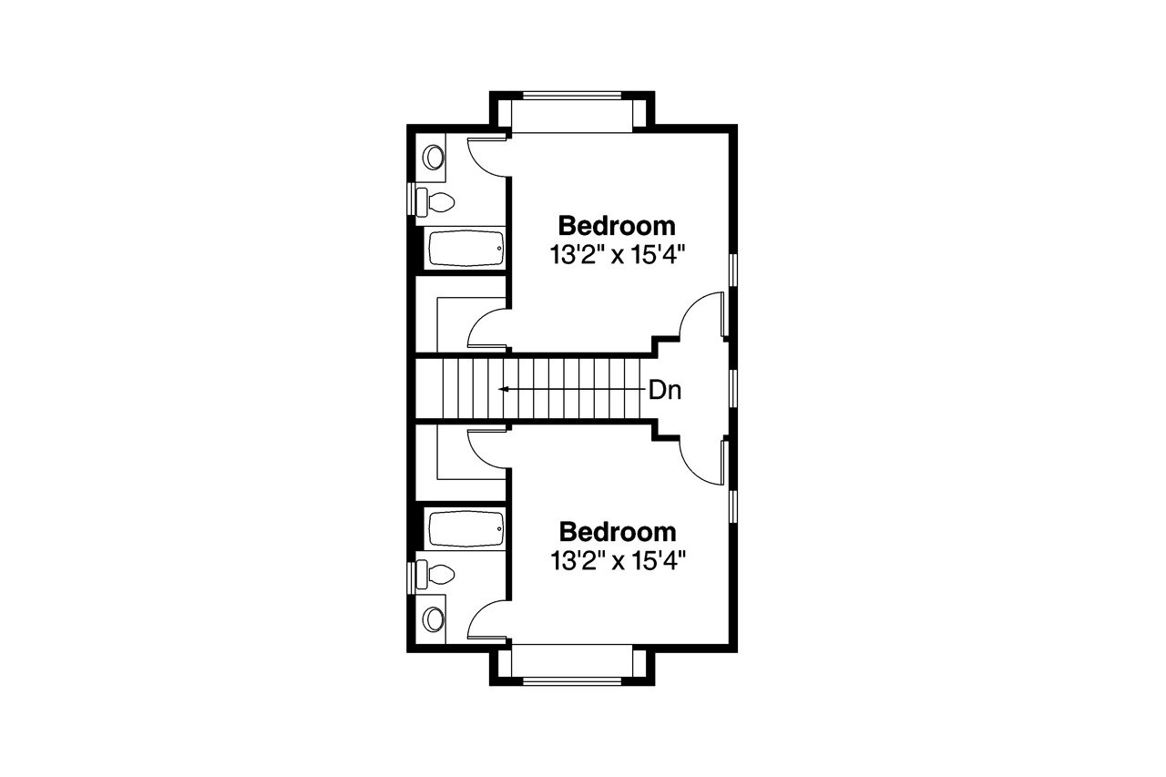 Secondary Image - Country House Plan - Oakview 30-851 - 2nd Floor Plan 