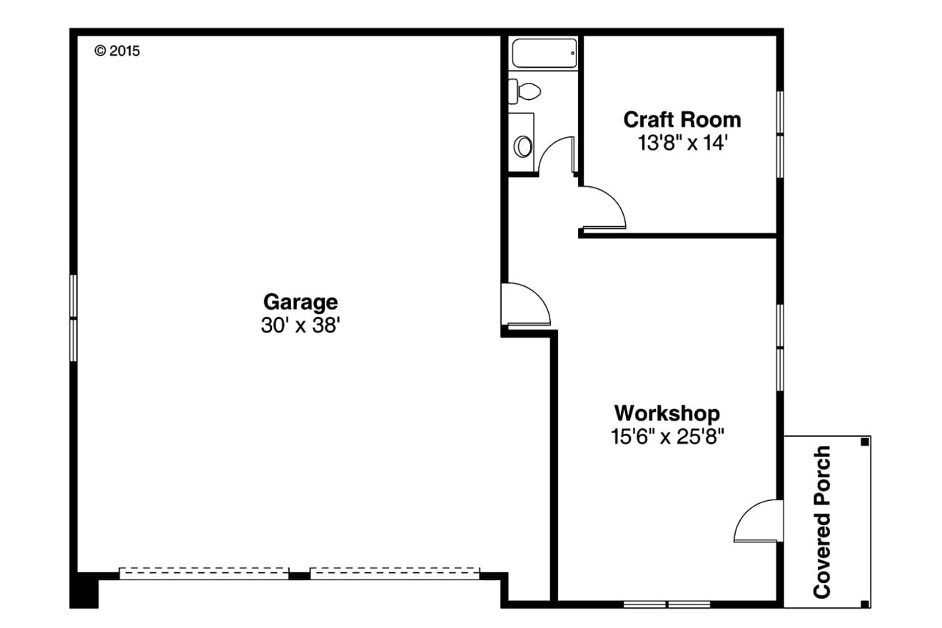 Shingle-Style House Plan - 20-109 - 1st Floor Plan 