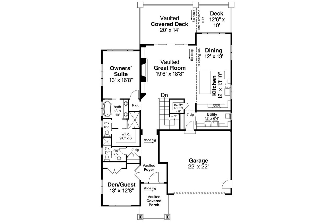 Modern House Plan - Carbondale 31-126 - 1st Floor Plan 