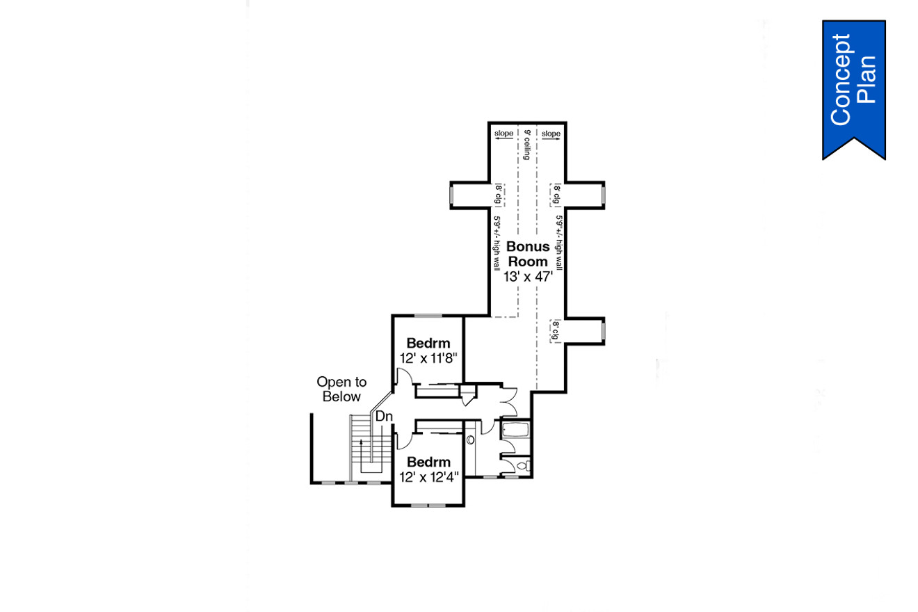 Secondary Image - Craftsman House Plan - Idyllwild 31-220 - 2nd Floor Plan 