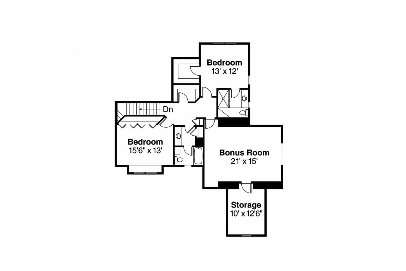 Secondary Image - Craftsman House Plan - Etheridge 30-716 - 2nd Floor Plan 