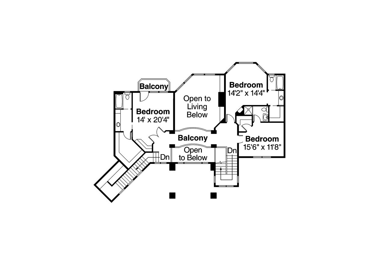 Secondary Image - Mediterranean House Plan - Belle Vista 30-274 - 2nd Floor Plan 