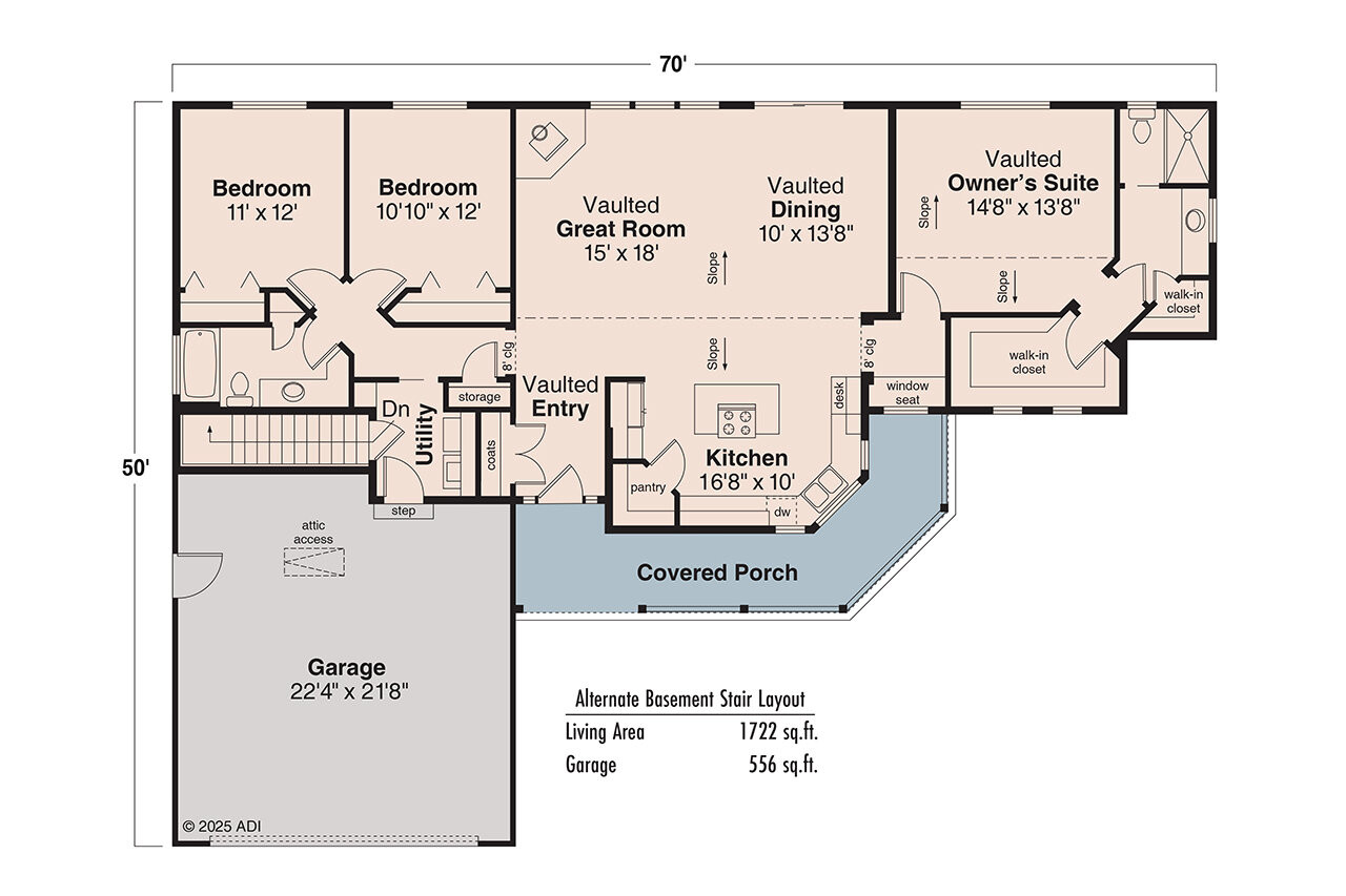 Country House Plan - Kennison 30-377 - Optional Floor Plan 