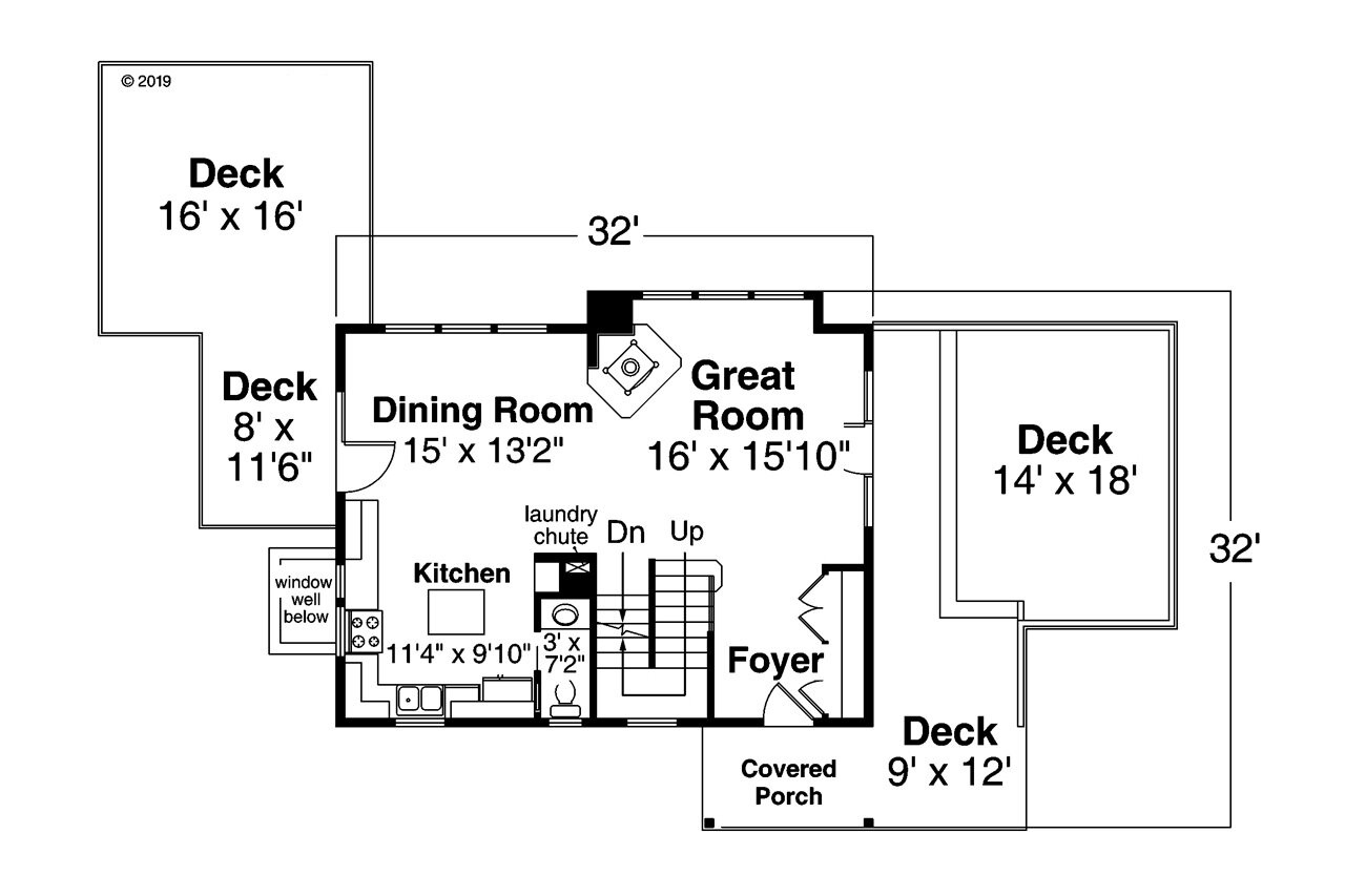 Contemporary House Plan - Buchanan 31-149 - 1st Floor Plan 