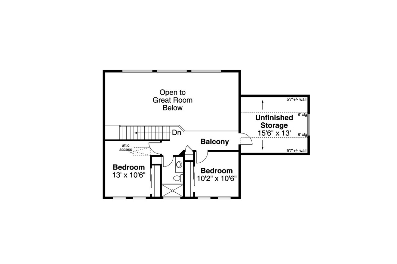 Secondary Image - Country House Plan - Huckleberry 31-296 - 2nd Floor Plan 