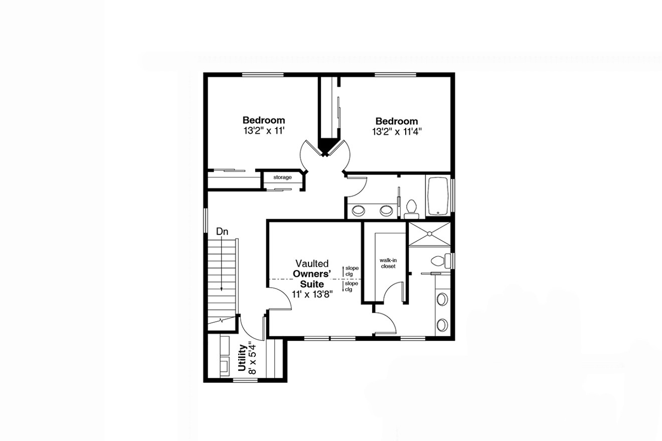 Secondary Image - Traditional House Plan - Juneberry 31-107 - 2nd Floor Plan 