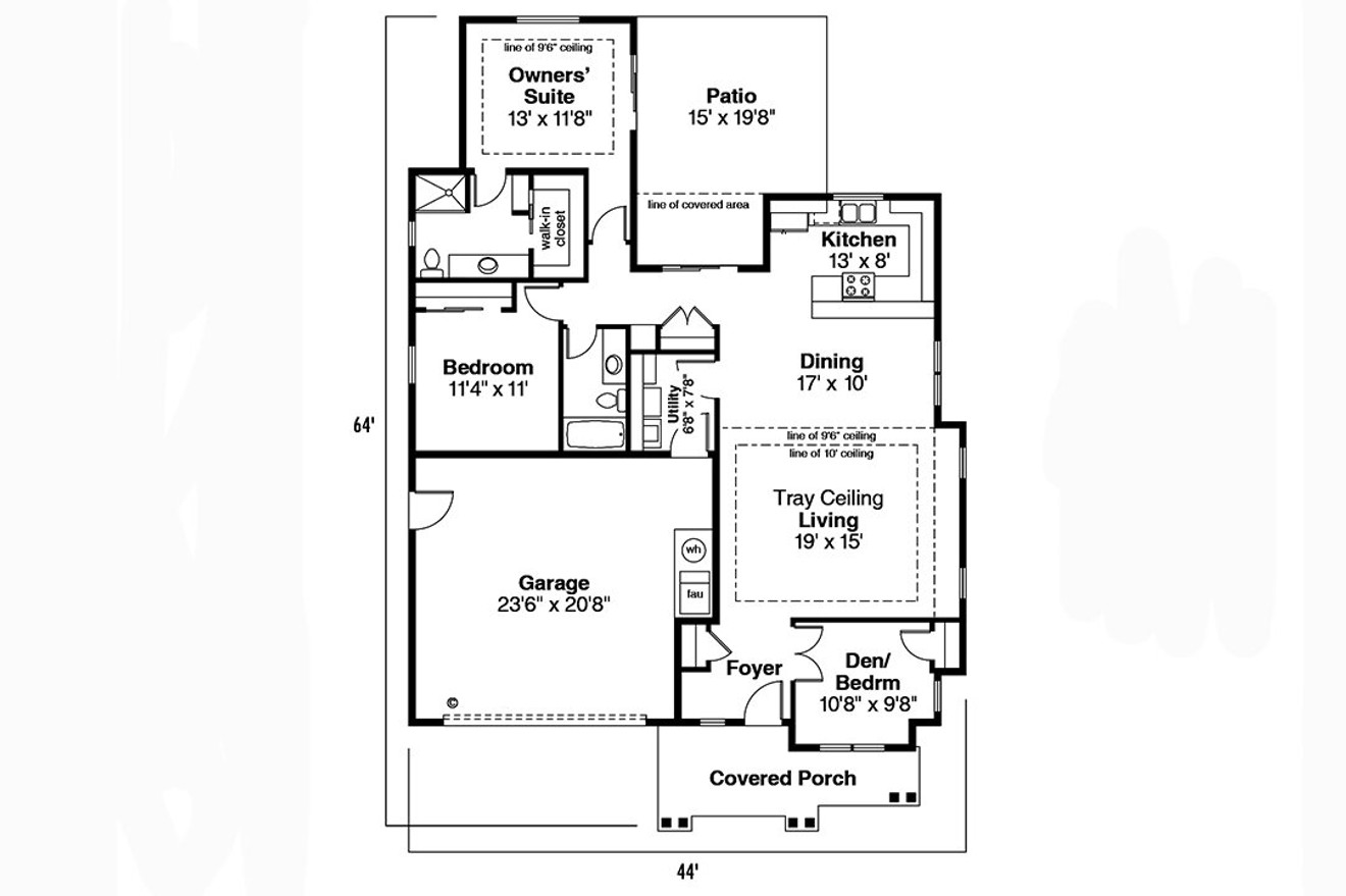 Cottage House Plan - Westcliff 31-061 - 1st Floor Plan 