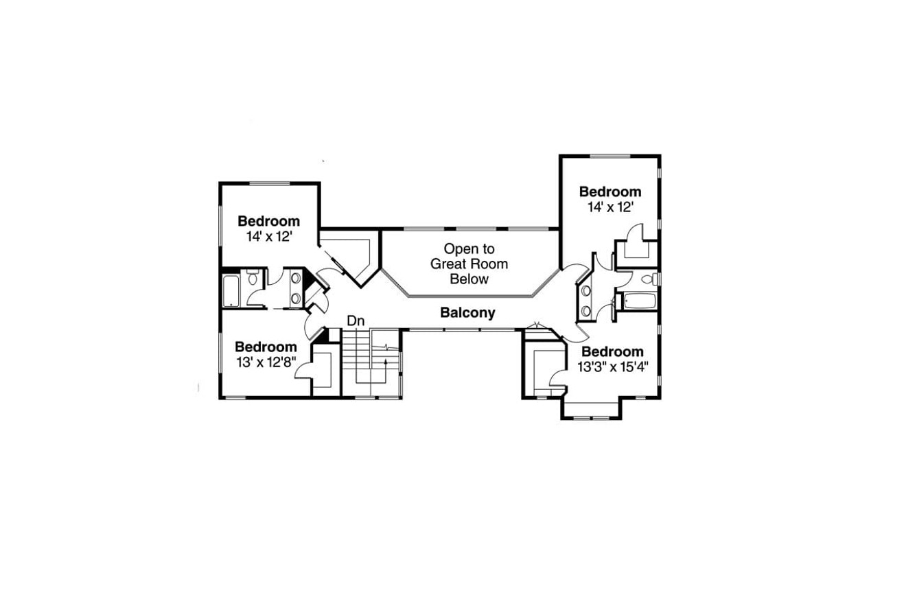 Secondary Image - Southwest House Plan - Casselman 30-432 - 2nd Floor Plan 