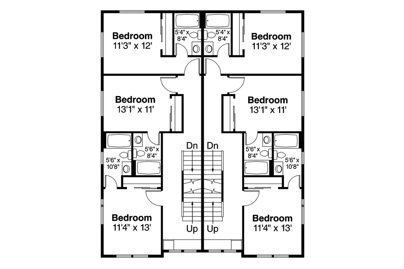 Traditional House Plan - Dalian 60-050 - 2nd Floor Plan 
