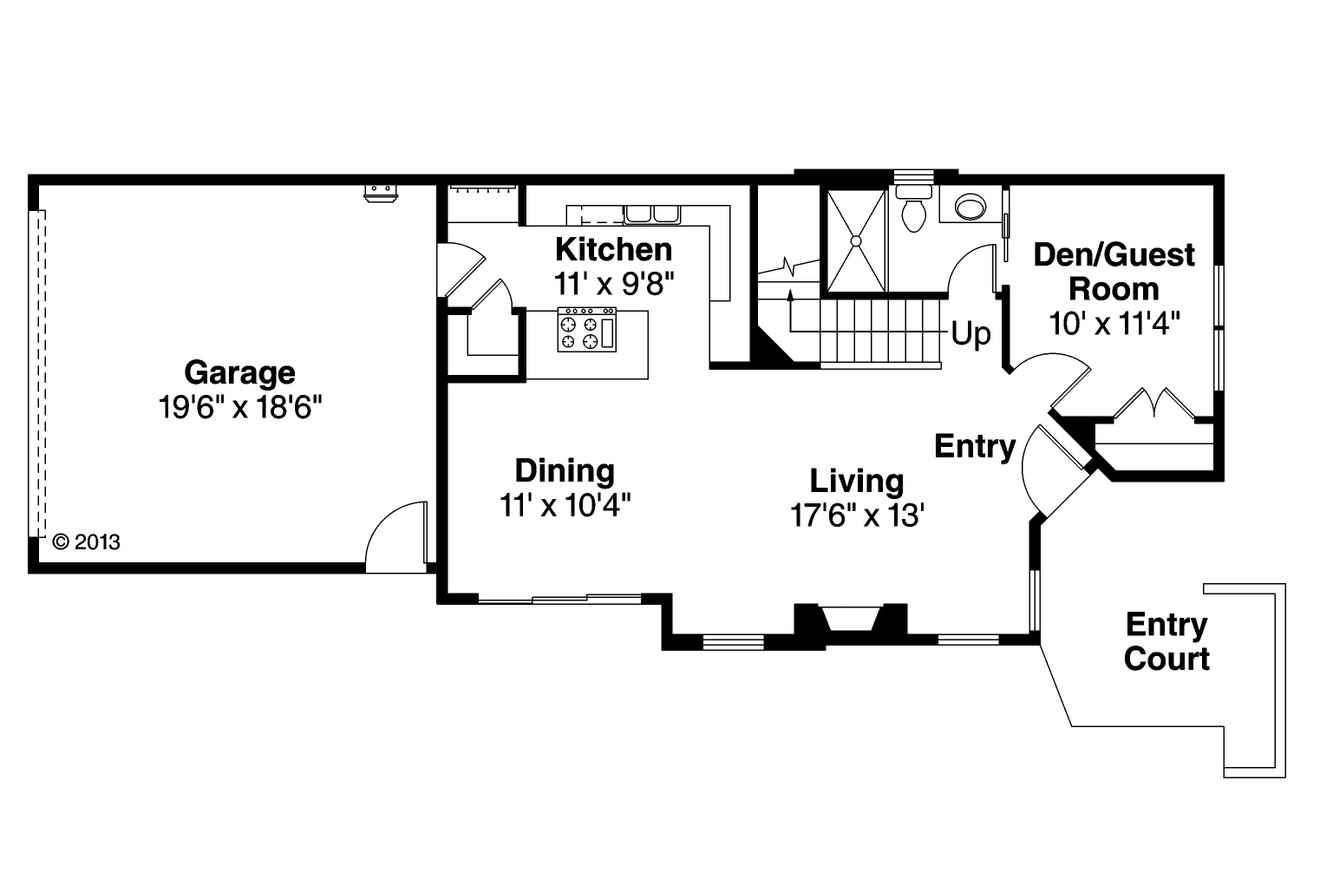 Modern House Plan - Merino 30-953 - 1st Floor Plan 