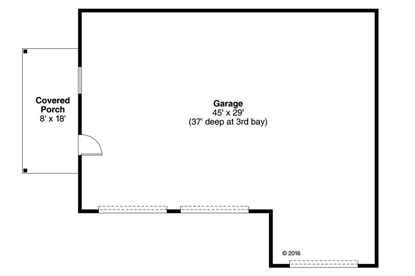 Prairie House Plan - 20-081 - 1st Floor Plan 