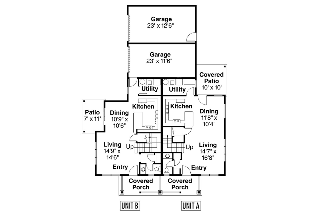 Country House Plan - Parkridge 60-035 - 1st Floor Plan 