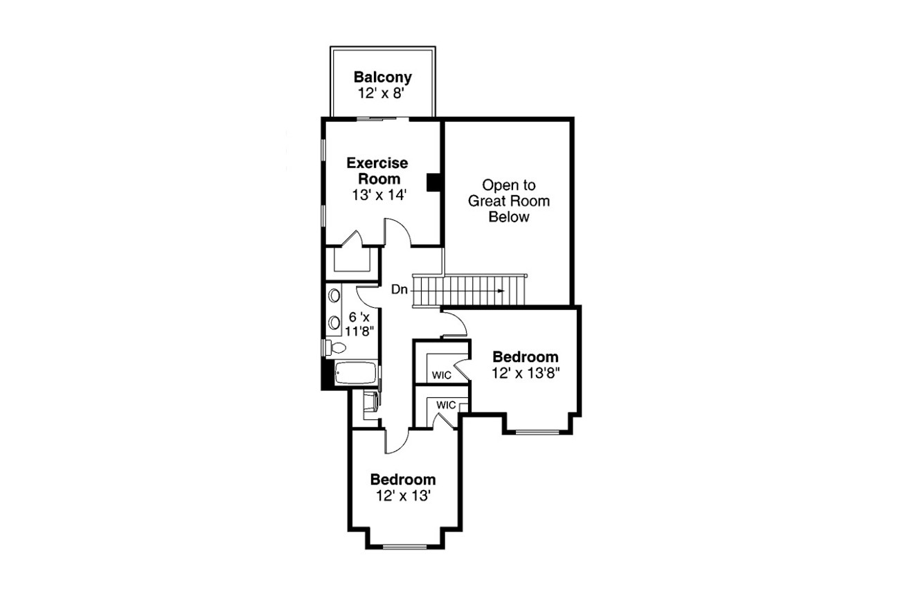 Secondary Image - Country House Plan - Sprague 31-200 - 2nd Floor Plan 