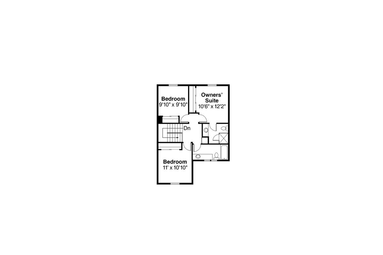 Secondary Image - Country House Plan - Corydon 60-008 - 2nd Floor Plan 