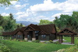 Abundant Picture Windows in our New Lodge-Style Cedar Height House Plan 