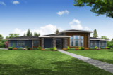 Spanaway is a Modern Prairie House Plan with Open Floor Plan 