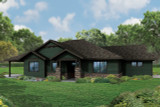 New Ranch House Plan the Baileyville has Craftsman Detailing 