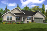 New Ranch House Plan has Welcoming Exterior 