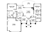 Mediterranean House Plan - Mendocino 30-681 - 1st Floor Plan 