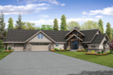Lodge Style House Plan - Silverton 30-757 - Front Exterior 