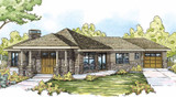 Prairie House Plan - Baltimore 10-554 - Front Exterior 