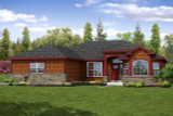 Prairie House Plan - Red Oak 30-922 - Front Exterior 
