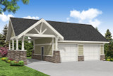 Craftsman House Plan - Garage 20-021 - Front Exterior 