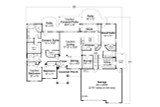 European House Plan - Landry 30-665 - 1st Floor Plan 