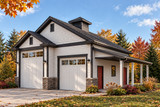 Farmhouse House Plan - Garage 20-377 - Front Exterior 