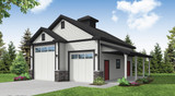 Farmhouse House Plan - Garage 20-377 - Exterior 