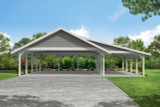 Country House Plan - Carport 20-301 - Front Exterior 