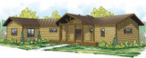 Lodge Style House Plan - Greenview 70-004 - Front Exterior 