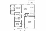 Craftsman House Plan - Caraville 30-721 - 1st Floor Plan 