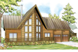 A-Frame House Plan - Boulder Creek 30-814 - Exterior 