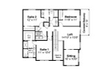Secondary Image - Modern House Plan - Clatsop 31-185 - 2nd Floor Plan 
