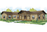 Lodge Style House Plan - Blue Creek 10-564 - Front Exterior 
