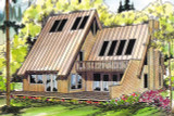 A-Frame House Plan - Cascade 10-034 - Exterior 