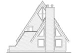 A-Frame House Plan - Cascade 10-034 - Right Exterior 