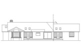 Secondary Image - Ranch House Plan - Saginaw 10-251 - Rear Exterior 