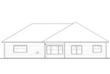 Secondary Image - Prairie House Plan - Lexington 30-989 - Rear Exterior 