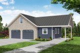 Traditional House Plan - Garage 20-351 - Front Exterior 