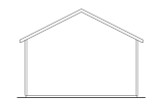 Traditional House Plan - Garage 20-093 - Rear Exterior 