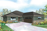 Prairie House Plan - Denver 30-952 - Front Exterior 