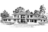 Southwest House Plan - Estefan 30-125 - Front Exterior 