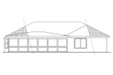Southwest House Plan - Camille 11-031 - Rear Exterior 